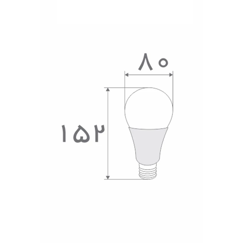 خرید لامپ ال ای دی 18 وات افتابی افراتاب مدل AF-A80-18W پایه E27