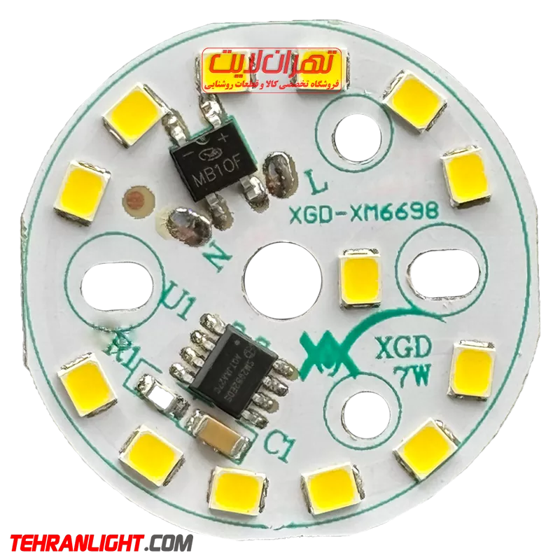 چیپ ال ای دی 7 وات 220 ولت xgd نور نچرال 
