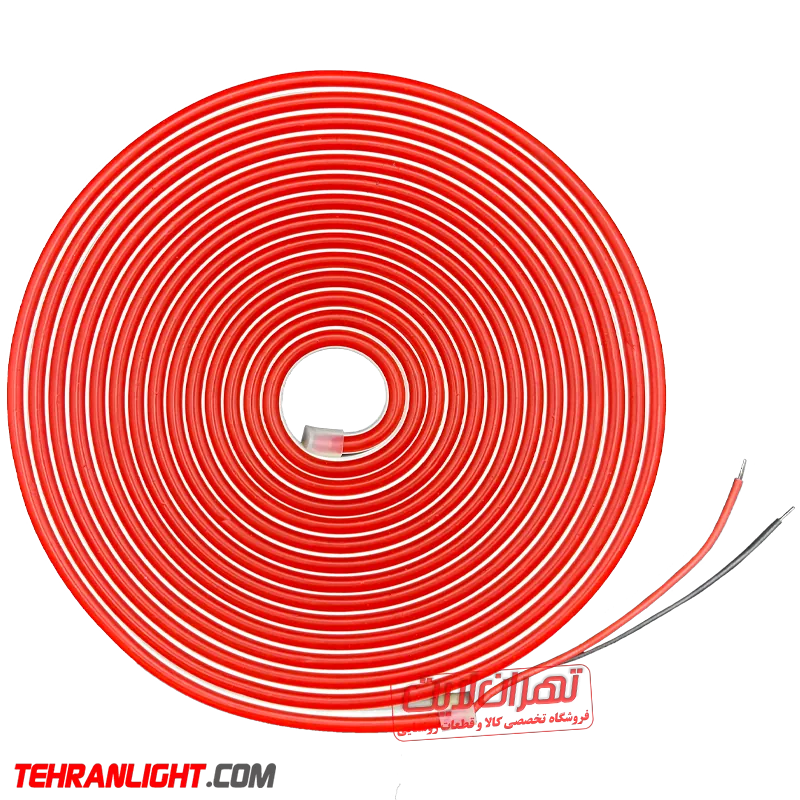 ریسه نئون 12 ولت نور قرمز حلقه 5 متری درجه 1
