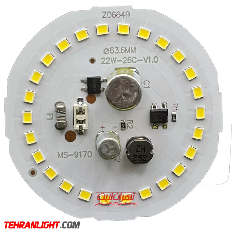 چیپ ال ای دی 22 وات 220 ولت خازندار نور مهتابی برند MS