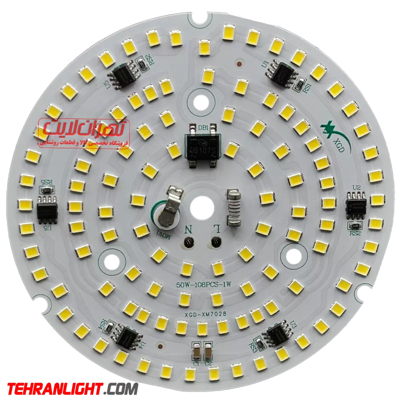 چیپ ال ای دی 50 وات 220 ولت مهتابی مدل xgd-m11599