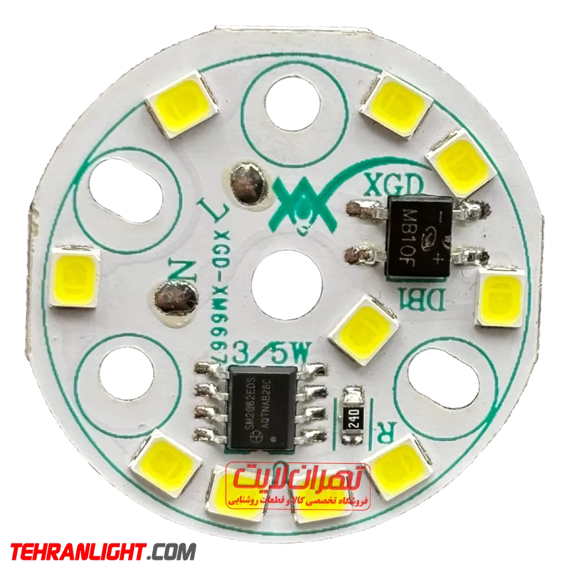 چیپ 5 وات مهتابی 220 ولت برند xgd