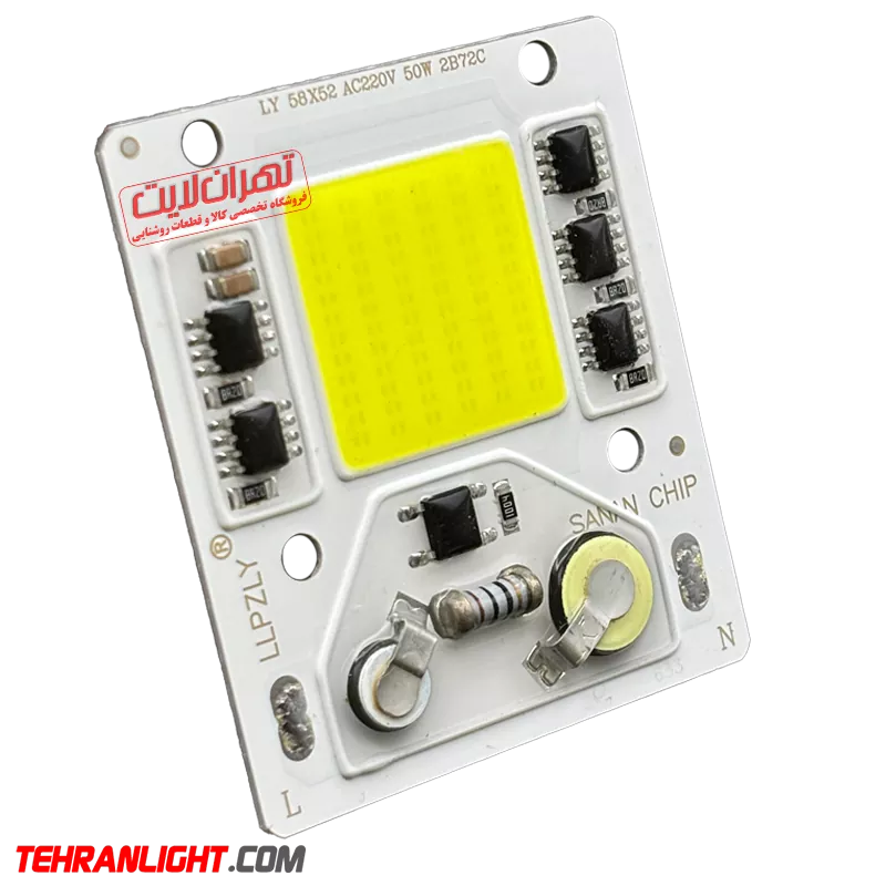 چیپ پروژکتوری 50 وات cob برق مستقیم نور مهتابی