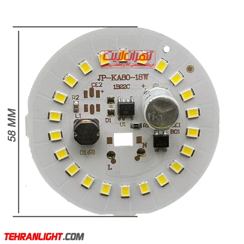 چیپ ال ای دی 18 وات 220 ولت خازندار نور مهتابی مدل MYLV0494